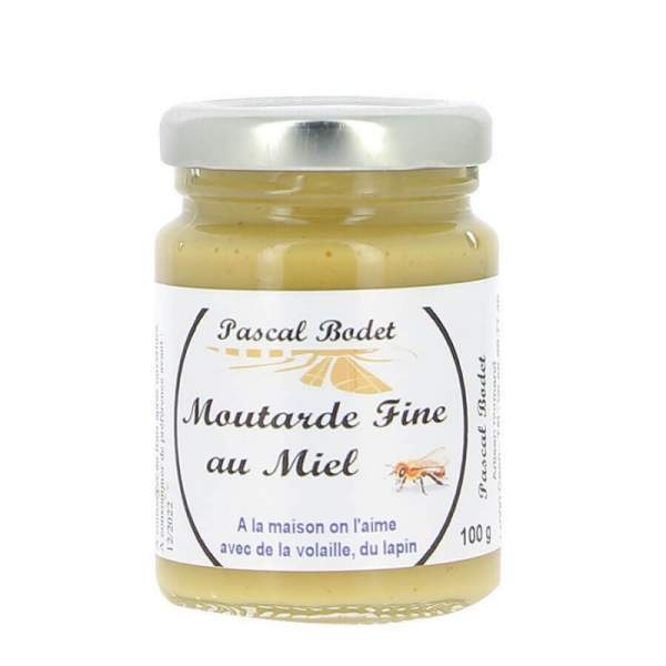 Moutarde fine blanche au miel artisanale Pascal bodet 100 g
