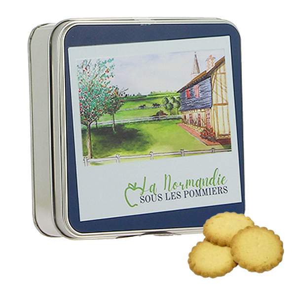 Sablés et boîte illustrée "La Normandie sous les pommiers" 120g