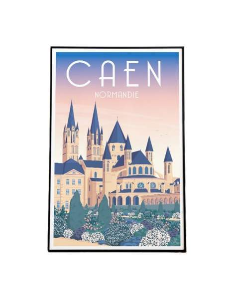 Affiche Caen Abbaye aux Hommes MOVI Normandie 40x60cm