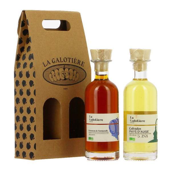 Coffret de Calvados et Pommeau 2x20cl La Galotière