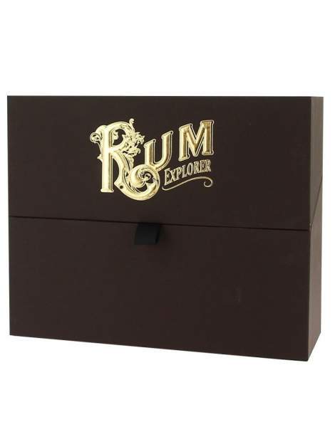 Coffret 3 petites bouteilles en cuir Rum Explorer