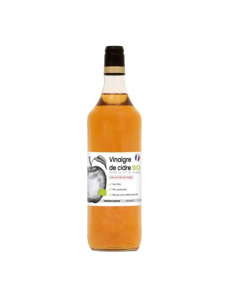 Lot de 6 vinaigres de cidre bio avec mère de vinaigre 1L