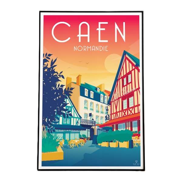 Affiche Caen Quartier du Vaugueux MOVI Normandie 40x60cm