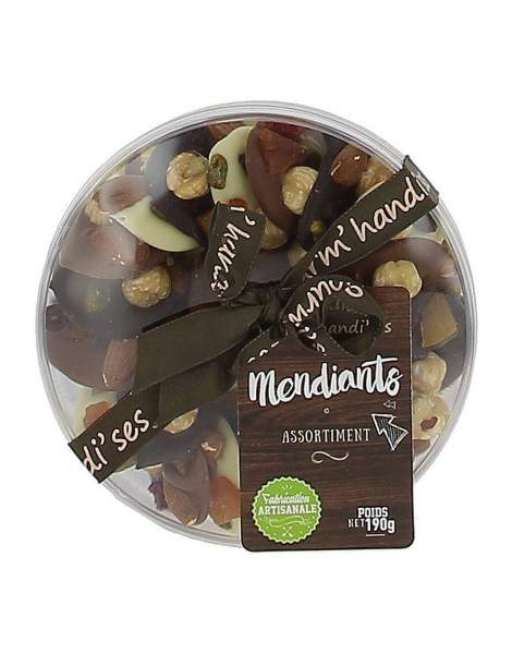 Assortiment de chocolats mendiants Gourm'handi'ses 190g