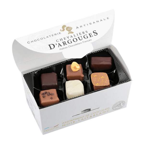 Assortiment de chocolats noir, lait, et blanc 175g Chevaliers d'Argouges