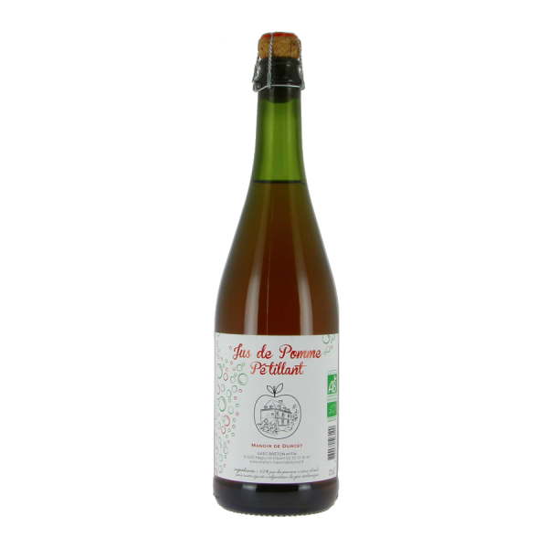 Jus de pomme pétillant bio Manoir de Durcet 75cl