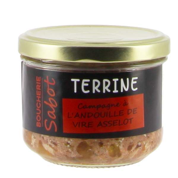 Pâté campagne à l'andouille de Vire "Asselot" 180g