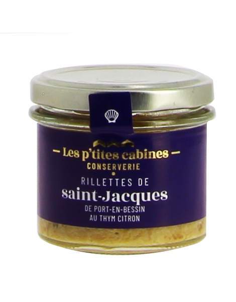 Rillettes de saint-Jacques thym citron - Les p'tites cabines 90g