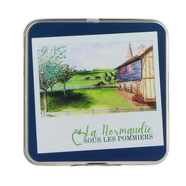 Sablés et boîte illustrée "La Normandie sous les pommiers" 120g