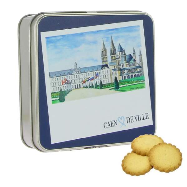 Sablés et boîte illustrée "Caen Coeur de ville" 120g