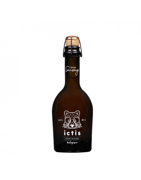 Bière blonde gamme Ictis "Etat sauvage" brasserie de Sutter 33cl 6.2%