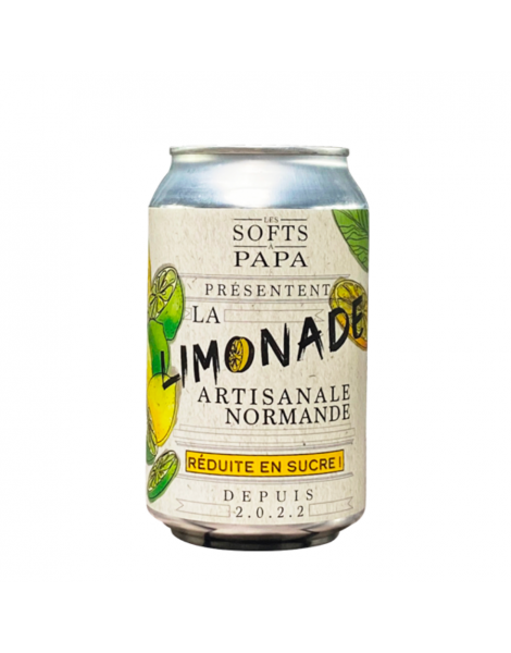 Limonade réduite en sucre Les softs à Papa 33cl