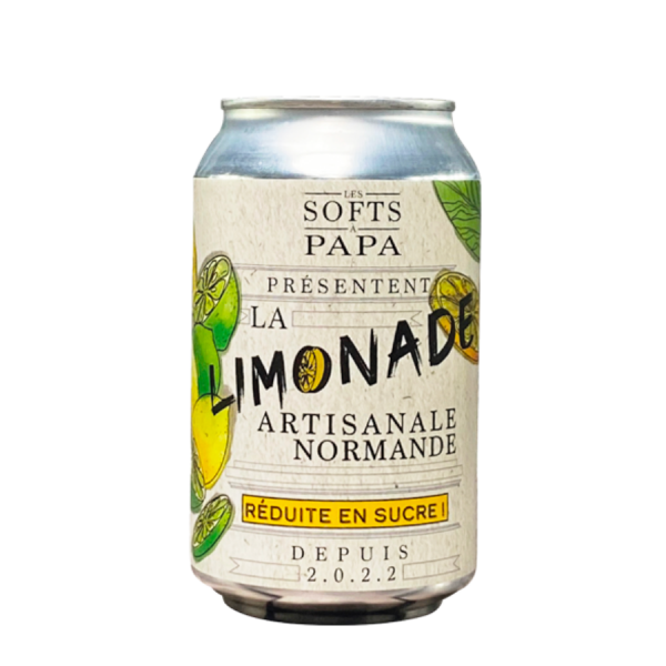 Limonade réduite en sucre Les softs à Papa 33cl