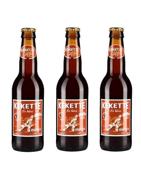 Kékette bière ambrée 6.9° 33cl par 3