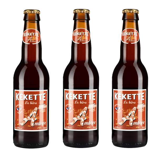 Kékette bière ambrée 6.9° 33cl par 3