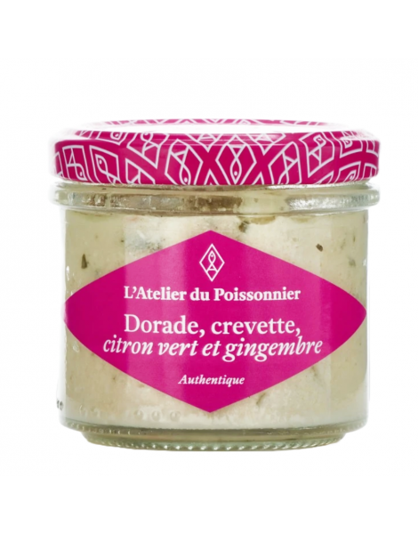 Rillettes de dorade, crevette, citron vert et gingembre 90g