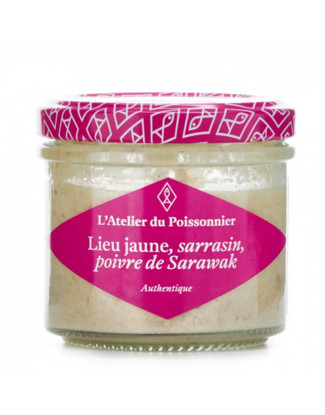 Rillettes de lieu jaune, sarrasin, poivre de Sarawak Atelier du Poissonnier 90g