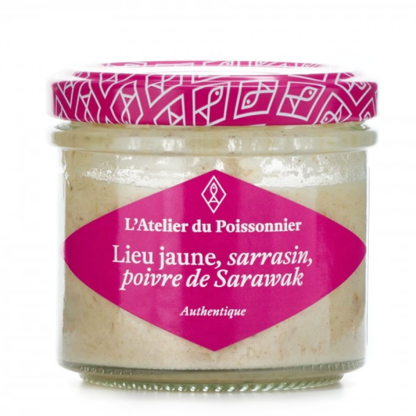 Rillettes de lieu jaune, sarrasin, poivre de Sarawak Atelier du Poissonnier 90g