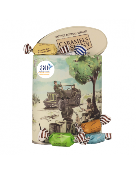 Caramels Isigny assortiment 180g en boite cigare D-day 1944